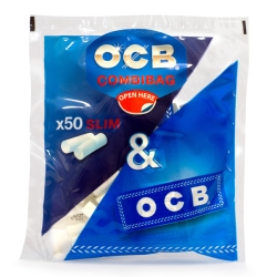 OCB Filter Tips Ø6 Slim 50 + OCB Blue Rolling Papers